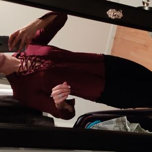 Long Sleeve Collar Shirt | v neck